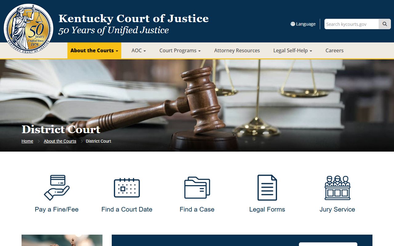 Carroll County court dockets Kentucky District Court jurisdiction