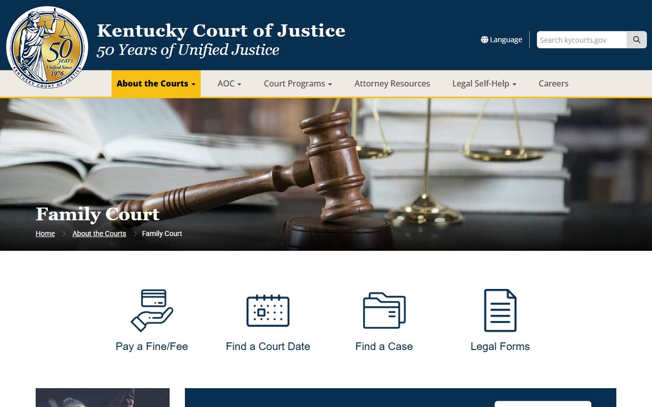 Carroll County court dockets Kentucky Family Court jurisdiction