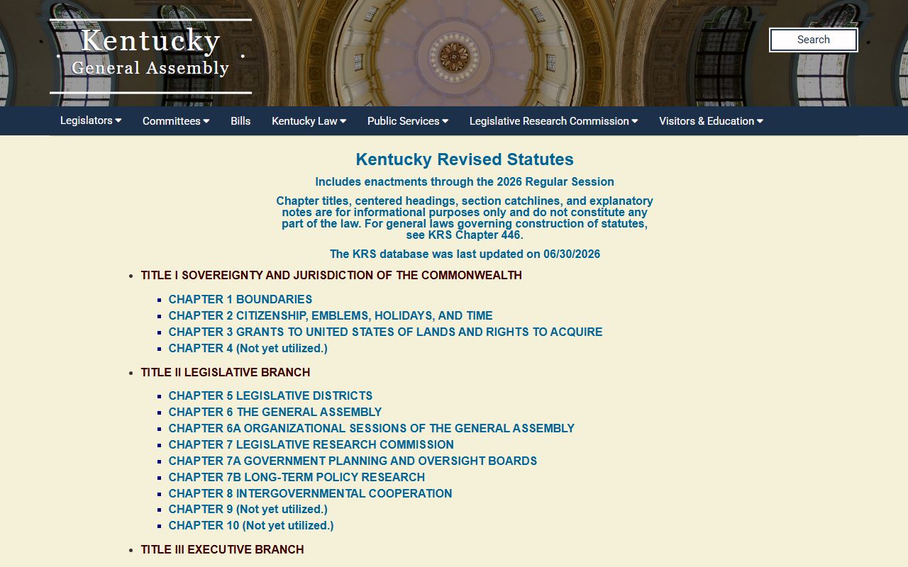 Carroll County criminal court records Kentucky Revised Statutes lookup