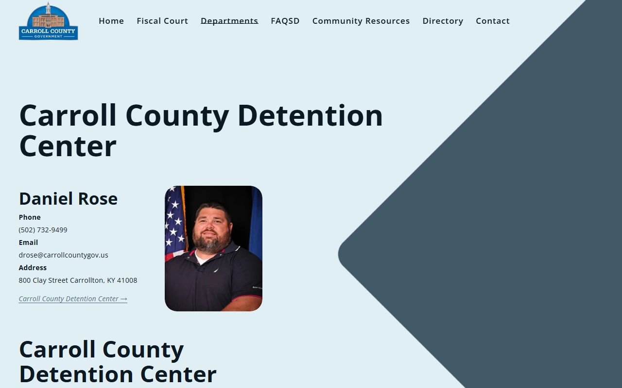 Carroll County court records detention center page