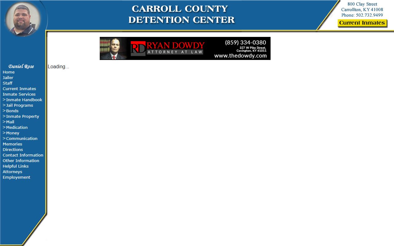 Carroll County inmate records current inmates roster frame