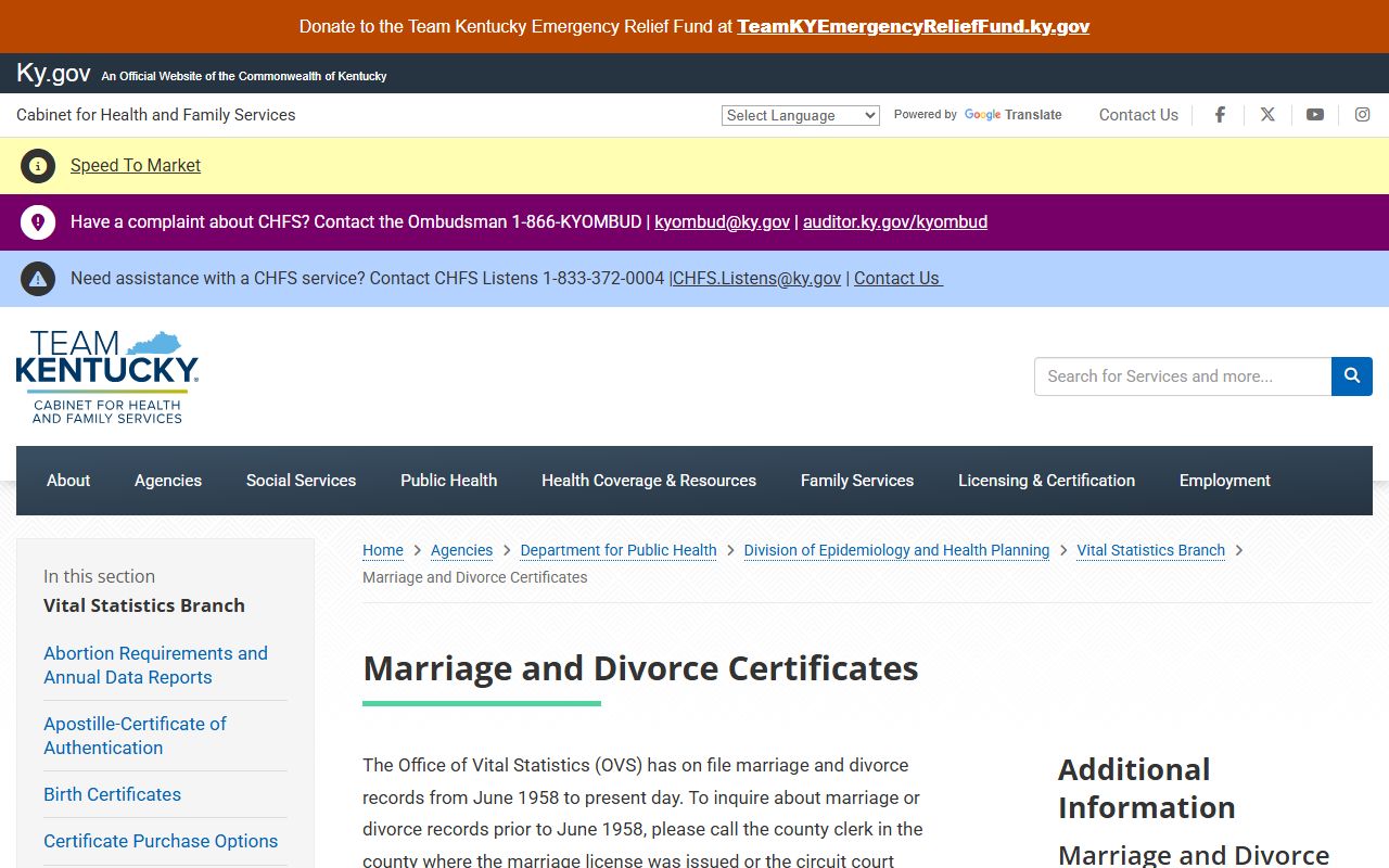 Carroll County divorce records Kentucky marriage and divorce certificates