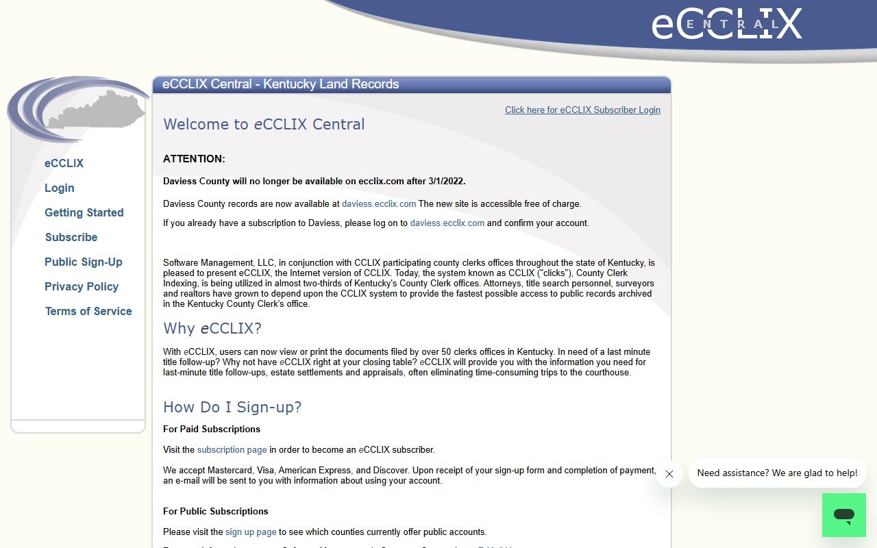 Carroll County probate records eCCLIX county clerk land records portal